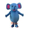 Blue Elephant Mascot Cartoon Costume