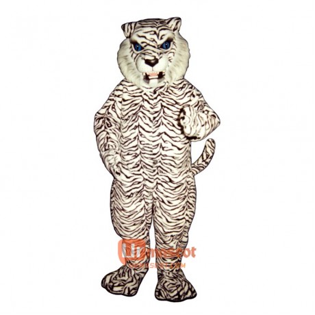 Blue Eyed White Tiger Cartoon Costume Mascot