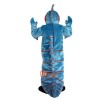 Blue Hippocampus Cartoon Mascot Costume Plush with Mask