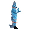 Blue Hippocampus Cartoon Mascot Costume Plush with Mask