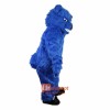 Blue Long Hairy Bear Cartoon Mascot Costume Plush with Mask