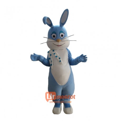 Blue Rabbit Mascot Cartoon Costume