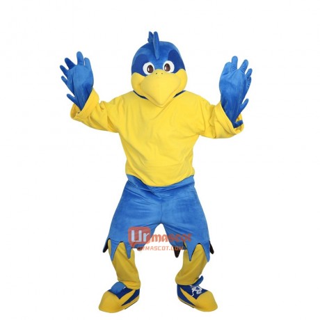 Blue Sports Eagle Cartoon Mascot Costume Plush with Mask