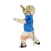 Blue Vest Wild Cat Leopard Cartoon Mascot Costume Plush with Mask
