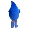 Blue Water Droplets Cartoon Mascot Costume Plush with Mask