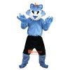Blue Wolf Cartoon Mascot Costume Plush with Mask