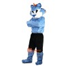 Blue Wolf Cartoon Mascot Costume Plush with Mask