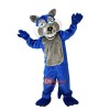 Blue Wolf Wolfish Cartoon Mascot Costume Plush with Mask