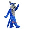 Blue Wolf Wolfish Cartoon Mascot Costume Plush with Mask
