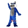 Blue Wolf Wolfish Cartoon Mascot Costume Plush with Mask