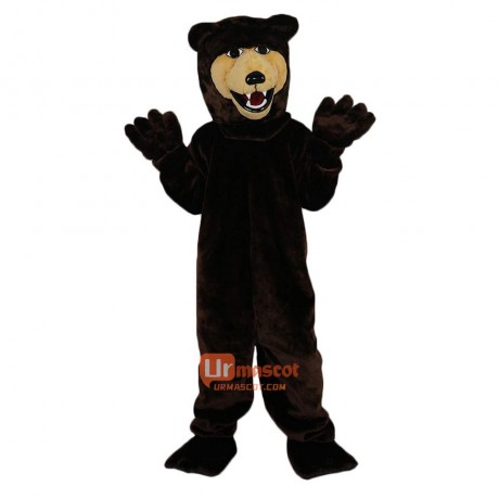 Brown Bear Cartoon Mascot Costume Plush with Mask