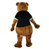 Brown Bear Cartoon Mascot Costume Plush with Mask