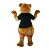 Brown Bear Cartoon Mascot Costume Plush with Mask