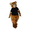 Brown Bear Cartoon Mascot Costume Plush with Mask