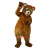 Brown Bear Cartoon Mascot Costume Plush with Mask