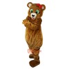 Brown Bear Cartoon Mascot Costume Plush with Mask