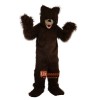 Brown Bear Cartoon Mascot Costume Plush with Mask