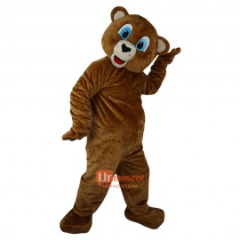 Brown Bear Ursusarctos Cartoon Mascot Costume Plush with Mask