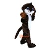 Brown Beaver Cartoon Mascot Costume Plush with Mask