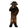 Brown Bull Ox Cow Cartoon Mascot Costume Plush with Mask