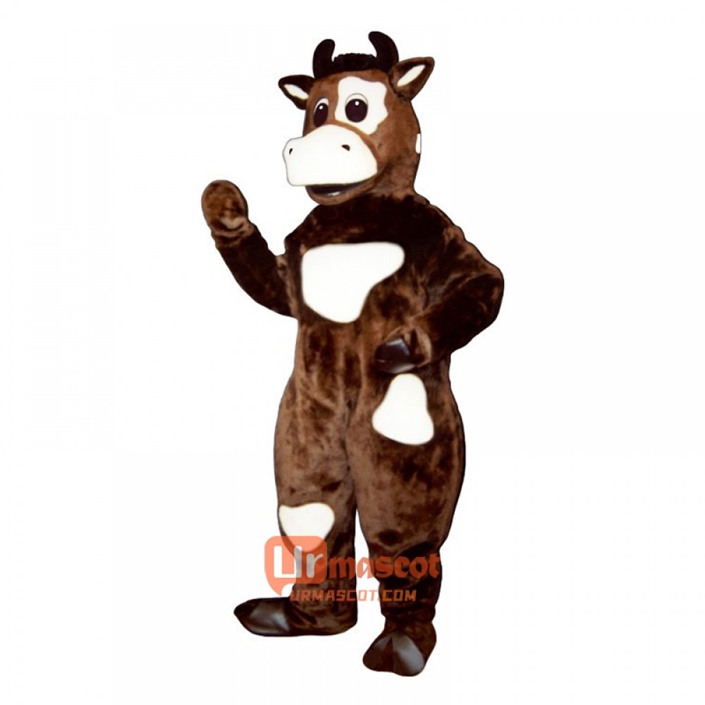 Brown Cow Cartoon Costume Mascot