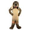 Brown Dog Cartoon Mascot Costume Plush with Mask