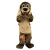 Brown Dog Cartoon Mascot Costume Plush with Mask