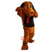 Brown Dog Cartoon Mascot Costume Plush with Mask
