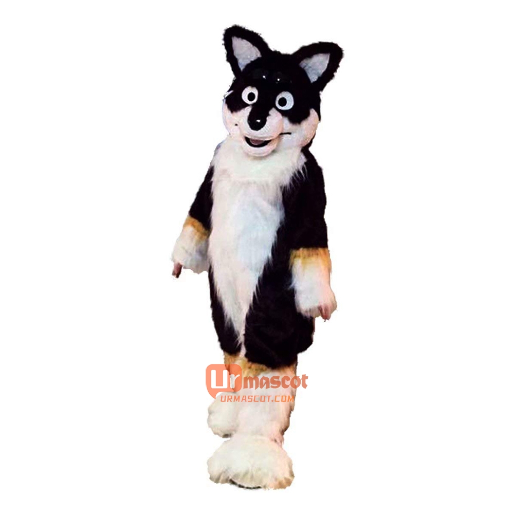 Brown Dog Fox Husky Cartoon Mascot Costume Plush with Mask