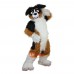 Brown Dog Husky Cartoon Mascot Costume Plush with Mask