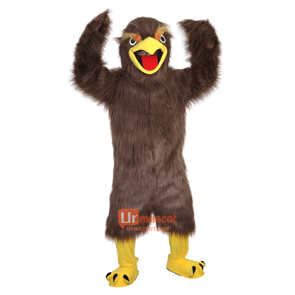 Brown Eagle Cartoon Mascot Costume Plush with Mask