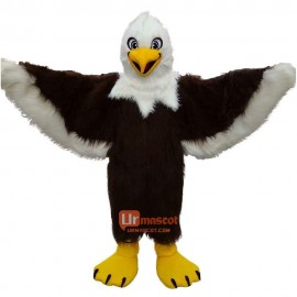 Brown Eagle Long Wool High Quality Cartoon Mascot Costume Plush with Mask