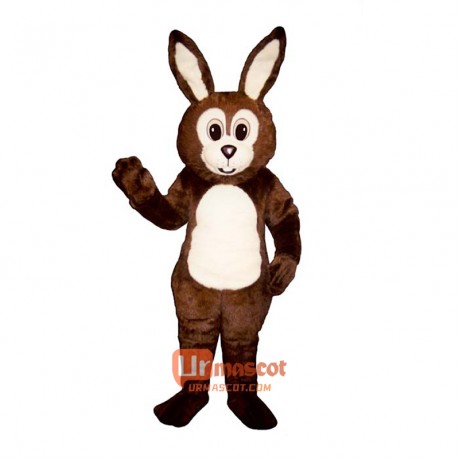 Brown Fat Bunny Cartoon Costume Mascot