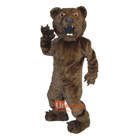 Brown Ferocious Bear Custom Cartoon Mascot Costume