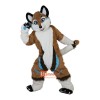 Brown Fox Dog Husky Cartoon Mascot Costume Plush with Mask