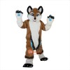 Brown Fox Dog Husky Cartoon Mascot Costume Plush with Mask