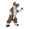 Brown Fox Dog Husky Cartoon Mascot Costume Plush with Mask