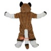 Brown Fox Dog Husky Cartoon Mascot Costume Plush with Mask