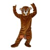 Brown Gopher Mole Mouse Cartoon Mascot Costume Plush with Mask