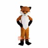 Brown Hairy Fox Cartoon Mascot Costume Plush with Mask