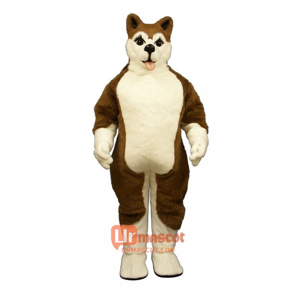 Brown Husky Cartoon Costume Mascot
