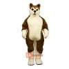 Brown Husky Cartoon Costume Mascot