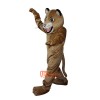 Brown Leopard Panther Cartoon Mascot Costume Plush with Mask