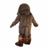 Brown Long Hairy Dog Cartoon Mascot Costume Plush with Mask