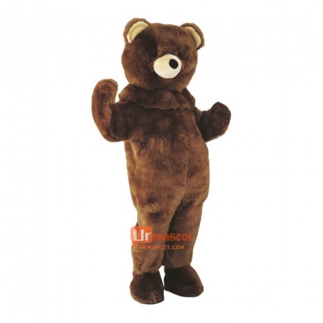 Brown Power Bear Custom Cartoon Mascot Costume