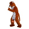 Brown Weasel Stoat Cartoon Mascot Costume Plush with Mask