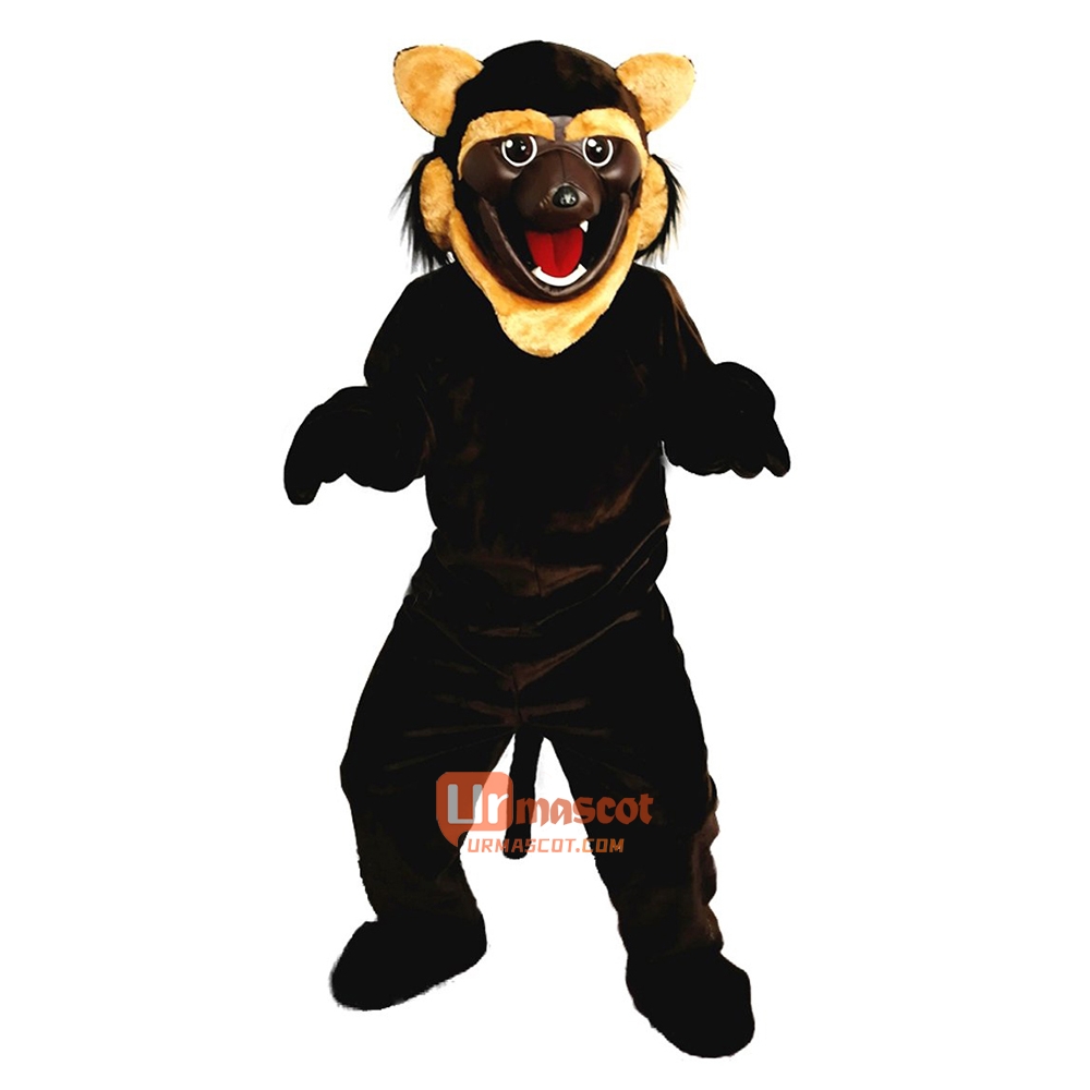 Brown Wildcat Tiger Cartoon Mascot Costume Plush with Mask