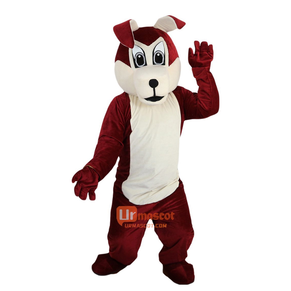 Brown Wolf Dog Cartoon Mascot Costume Plush with Mask