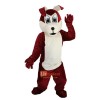 Brown Wolf Dog Cartoon Mascot Costume Plush with Mask