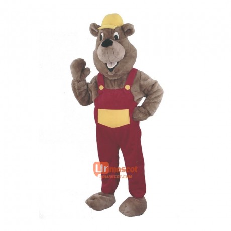 Builder Marmot Custom Cartoon Mascot Costume